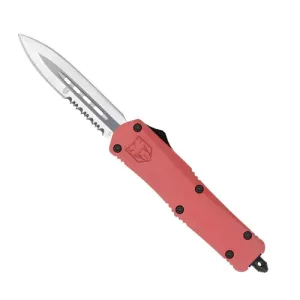 COBRATEC Medium Red FS-3 Dagger 1 Side Serrated