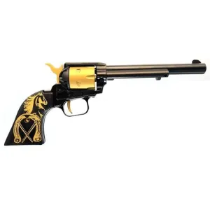 HERITAGE MANUFACTURING Rough Rider 22 LR 4.75" 6rd Revolver | Gold HorseShoe Grip