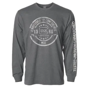 GLOCK Crossover Heather Gray Cotton Long Sleeve