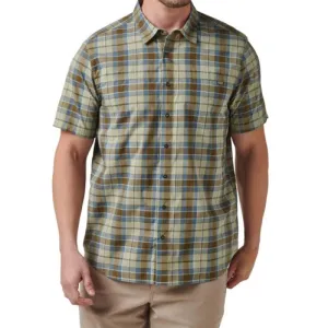 5.11 TACTICAL Wyatt Short Sleeve Plaid Shirt - Field Green