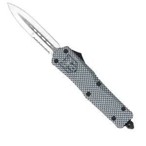 COBRATEC Large Carbon Fiber FS-3 Dagger 1 Side Serrated