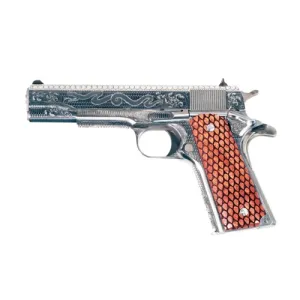 COLT 1911 Government Custom Wood Snake 45 ACP 5" 7rd - Stainless