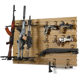 SAVIOR EQUIPMENT Full Wall Rack System, 10x 24" Alum RAL8000 Tan