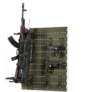 SAVIOR EQUIPMENT Half Wall Rack System, 5x 24" Alum OD Green