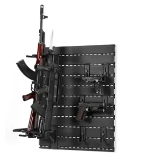 SAVIOR EQUIPMENT Half Wall Rack System, 5x 24" Alum Obsidian Black