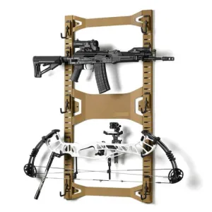 SAVIOR EQUIPMENT Archery Rifle Sword Wall Display Rack RAL8000 Tan