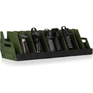 SAVIOR EQUIPMENT 12 Pistol Revolver Storage Gun Rack OD Green