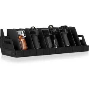 SAVIOR EQUIPMENT 12 Pistol Revolver Storage Gun Rack Obsidian Black