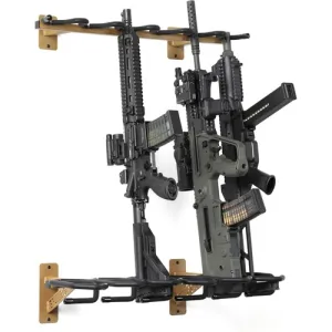 SAVIOR EQUIPMENT Rifle Shotgun Wall Mnt Gun Display RAL8000 Tan