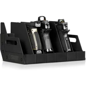 SAVIOR EQUIPMENT 6 Pistol Revolver Storage Gun Rack Obsidian Black