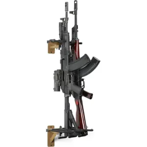 SAVIOR EQUIPMENT Rifle Shotgun Wall Mnt Gun Display Blk/RAL8000 Tan