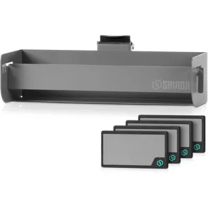 SAVIOR EQUIPMENT Univ Mag Rack for Slate Wall Rack 12.1" SW Gray