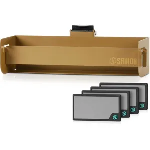 SAVIOR EQUIPMENT Univ Mag Rack for Slate Wall Rack 12.1" RAL8000Tan