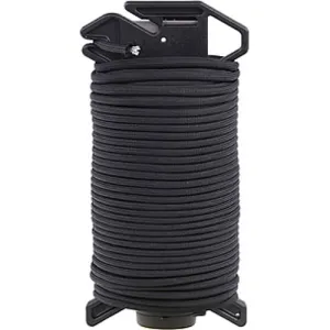 ATWOOD Ready Rope in Black 4mm 100 Feet w/ Gear Loop, Storage, and Built-In Cutter