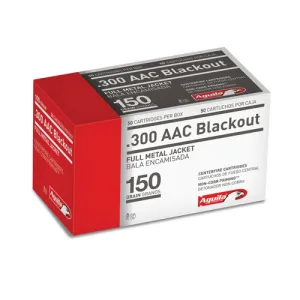 AGUILA AMMO 300 AAC/Whisper 150Gr FMJ Boat Tail 50rd