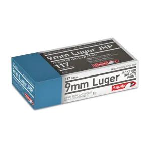 AGUILA AMMO 9mm Luger 117Gr JHP 50rd Mil-Spec
