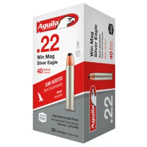 AGUILA AMMO 22 WMR 40Gr SJSP Silver Eagle 50rd