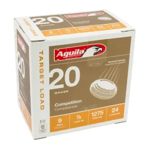 AGUILA AMMO 20Ga Target Load Std Vel 2.75" 78oz 9 Shot 25rd
