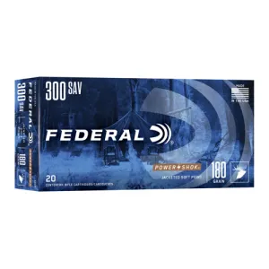 FEDERAL AMMO 300 Savage 180Gr SP Power-Shok 20rd