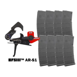 FRANKLIN ARMORY BFSIII AR-S1 Binary Trigger + 8 Magpul 30rd PMag COMBO