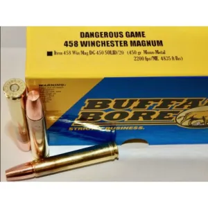 BUFFALO BORE 458 Win Mag 450Gr Mono-Metal 2200FPS 20rd