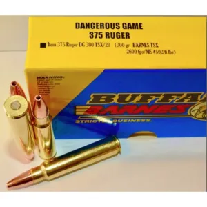 BUFFALO BORE 375 Ruger 300Gr Barnes TSX 2600FPS 20rd