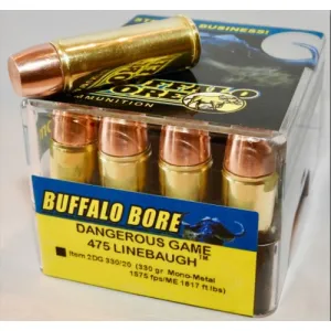 BUFFALO BORE 475 Linebaugh 330Gr Mono-Metal 1575FPS 20rd
