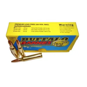 BUFFALO BORE 338 Win Mag 250Gr Barnes TSX 2750FPS 20rd