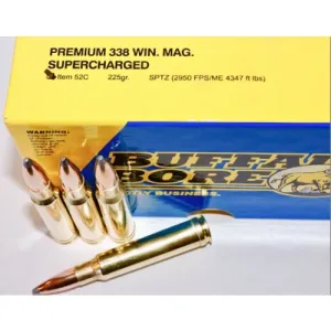 BUFFALO BORE 338 Win Mag 225Gr SPTZ (2950FPS/ME 4347 ft) 20rd