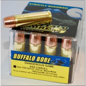BUFFALO BORE 454 Casull 300Gr Mono-Metal 1650FPS 20rd