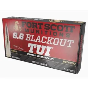 FORT SCOTT MUNITIONS 8.6 Blackout Rifle Ammo 20rd
