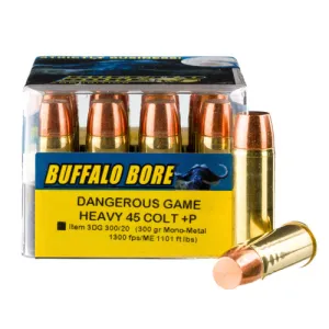 BUFFALO BORE 45 LC 300Gr Mono-Metal (1300FPS/ME 1101 ft) 20rd