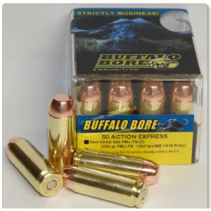 BUFFALO BORE 50 AE 350Gr FMJ-FN (1350FPS/ME 1416 ft lbs) 20rd
