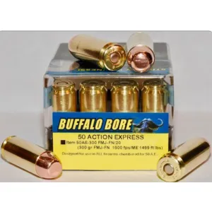 BUFFALO BORE 50 AE 300Gr FMJ-FN (1500FPS/ME 1499 ft lbs) 20rd