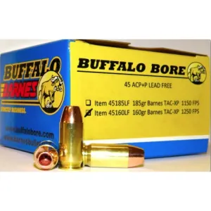 BUFFALO BORE 45 ACP 160Gr Barnes TAC-XP 1250FPS 20rd