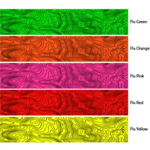 WHITEWATER ARCHERY RED FLUORESCENT THIN LINE TOPO MAP ARROW WRAPS