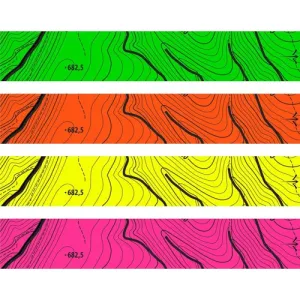 WHITEWATER ARCHERY PINK FLUORESCENT THIN LINE TOPO MAP ARROW WRAPS