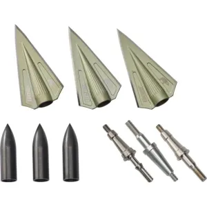 BEAR ARCHERY RazorHead VWS Double bevel broadhead kit Green