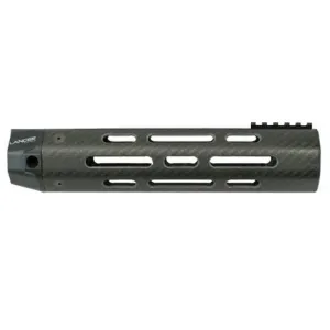 LANCER LCH5 Mid-Length 8" Free Float AR15 Handguard 2" Top Rail | Black Carbon Fiber