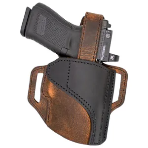 VERSACARRY Trooper Size 01 Blk/Brn Leather Belt Slide RH