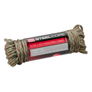 STEEL CORE 5/32"X50' Paracord Camo