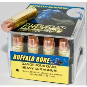 BUFFALO BORE 44 Rem Mag 265Gr Mono-Metal 1425FPS 20rd