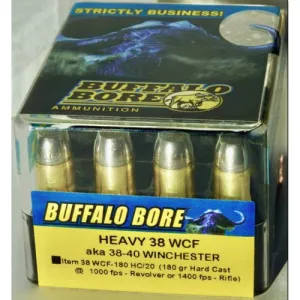 BUFFALO BORE 38 WCF 180Gr Hard Cast 1000FPS or 1400FPS 20rd