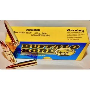 BUFFALO BORE 338 Federal 225Gr Spitzer 2450FPS 20rd