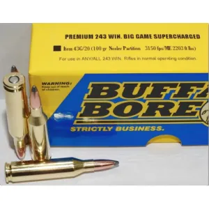 BUFFALO BORE 243 Win 55Gr Nosler Ballistic Tip 4100FPS 20rd