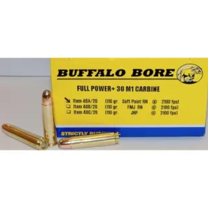 BUFFALO BORE 30 Carbine 110Gr Soft Point RN 2100FPS 20rd