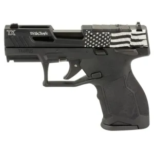TAURUS TX22 Compact 22 LR 3.5" 13rd - Black w/ We The People Flag Slide