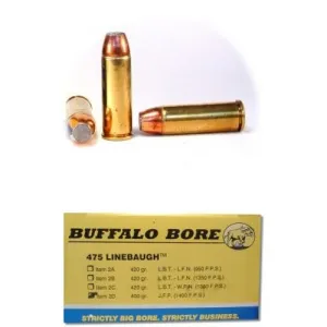 BUFFALO BORE 475 Linebaugh 400Gr JFN (1400FPS/ME 1741 ft) 50rd