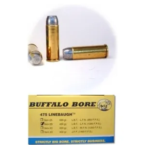 BUFFALO BORE 475 Linebgh 420Gr HardCast LBT-LFN GC 1350FPS 50rd