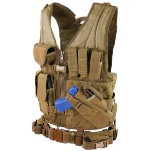 CONDOR OUTDOOR Cross Draw Vest - Coyote Brown
